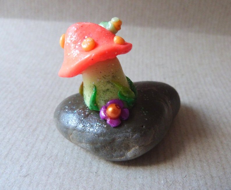 Caterpillar on a Fairy Mushroom Incense holder