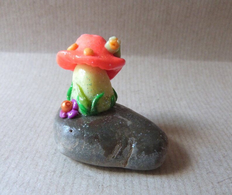 Caterpillar on a Fairy Mushroom Incense holder