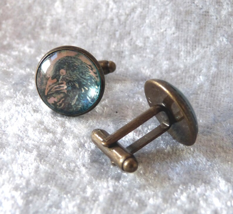 Gothic Raven Cuff links