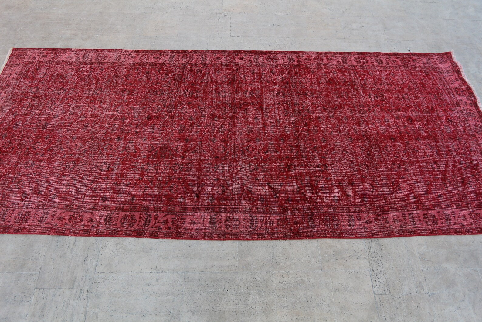 Handmade Vintage Rustic Red Runner Rug Hallway Long Bohemian - Etsy