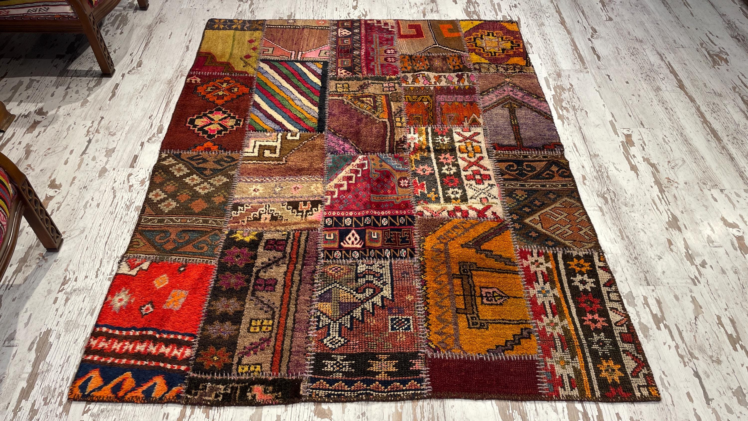 ラグ・カーペット Vintage Dead Stock Fabric Patchwork Rug Vintage Dead Stock Fabric Patchwork Rug