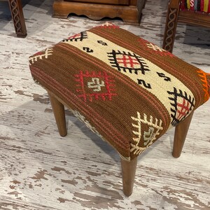 handmade ottoman foot stool pouf kids chair decorative vintage bohemian rustic decor ottoman stool removable wooden foot useful pouf chair