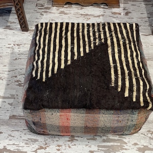 square ottoman pouf ottoman floor square pouf wool pouf ottoman chairsquare kilim pouf black pouf square pouf cover 24x10 feet 60x24 cm