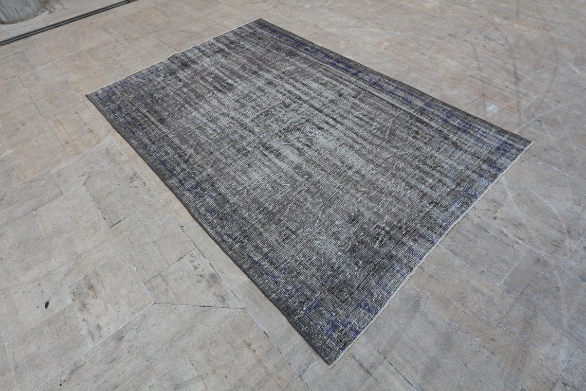 6x9 grauer rustikaler vintage türkischer handgemachter | Etsy