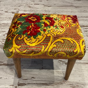 handmade ottoman foot stool pouf kids chair decorative vintage bohemian rustic decor ottoman stool removable wooden foot useful pouf chair