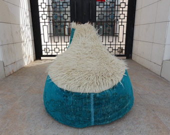 bean bag pouf ottoman handmade decorative floor seat pouf chair game room living room outdoor handmade beanbag pouf