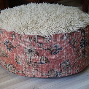 ottoman decorative round floor cushion pouf decorative bohemian modern vintage pouf round foot stool pouf chair floor round table pouf