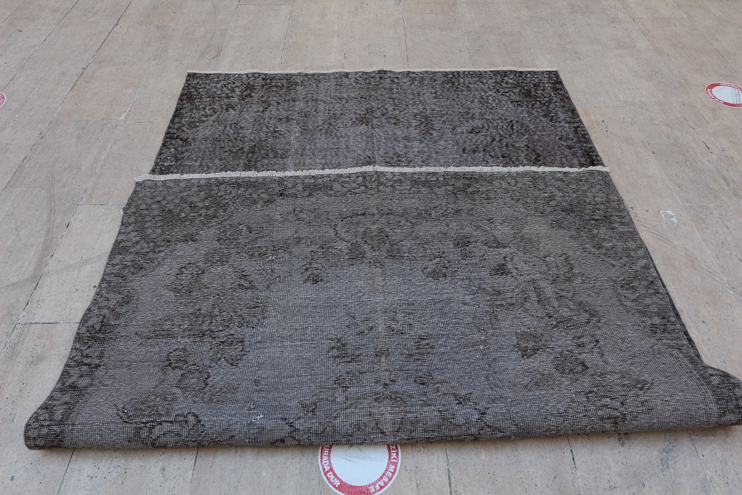 Gray gothic victorian eclectic vintage rug modern contemporary Etsy