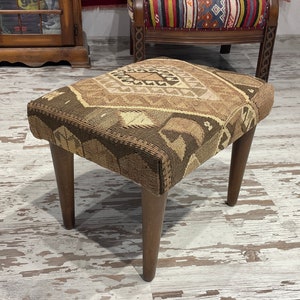 handmade ottoman foot stool pouf kids chair decorative vintage bohemian rustic decor ottoman stool removable wooden foot useful pouf chair