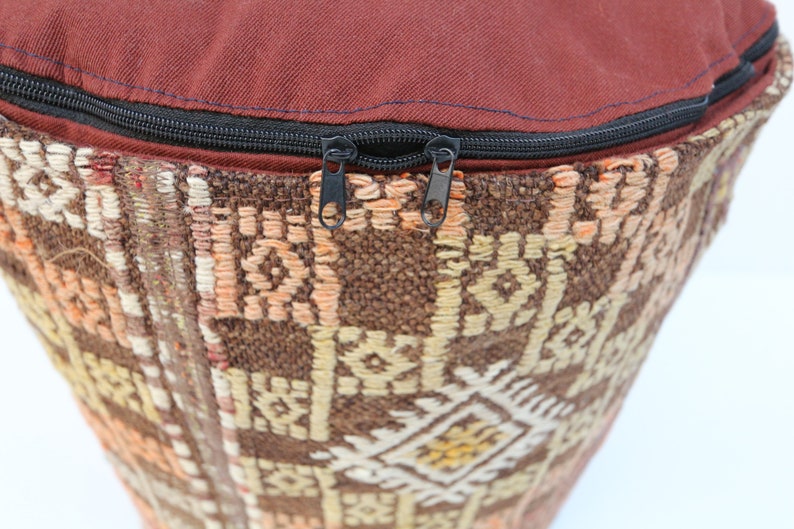 Embroidery pouf Handmade rug pouf Nomadic rug pouf Kilim rug pouf Vintage rug pouf pouf Decorative poufs Kids poufs Floor rug pouf