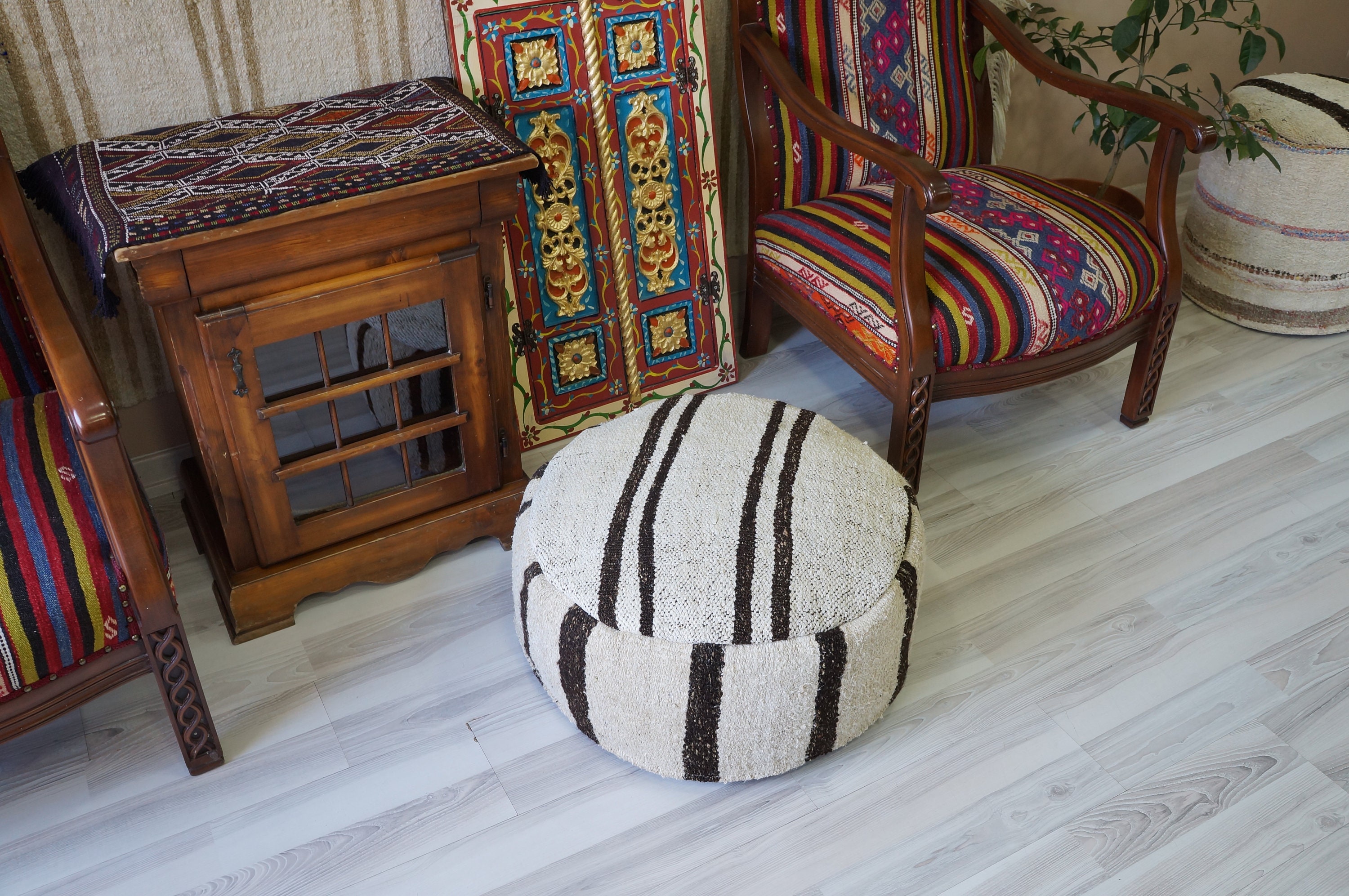 24X10 cáñamo hecho a mano silla de puf de suelo otomano | Etsy