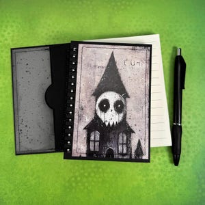 Creepy House Notebook | Spooky Notebook | Halloween Journal | Monster Mini Journal | Haunted House Notebook | Halloween Notebook