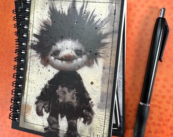 Monster Notebook,  Handmade Spiral Notebook