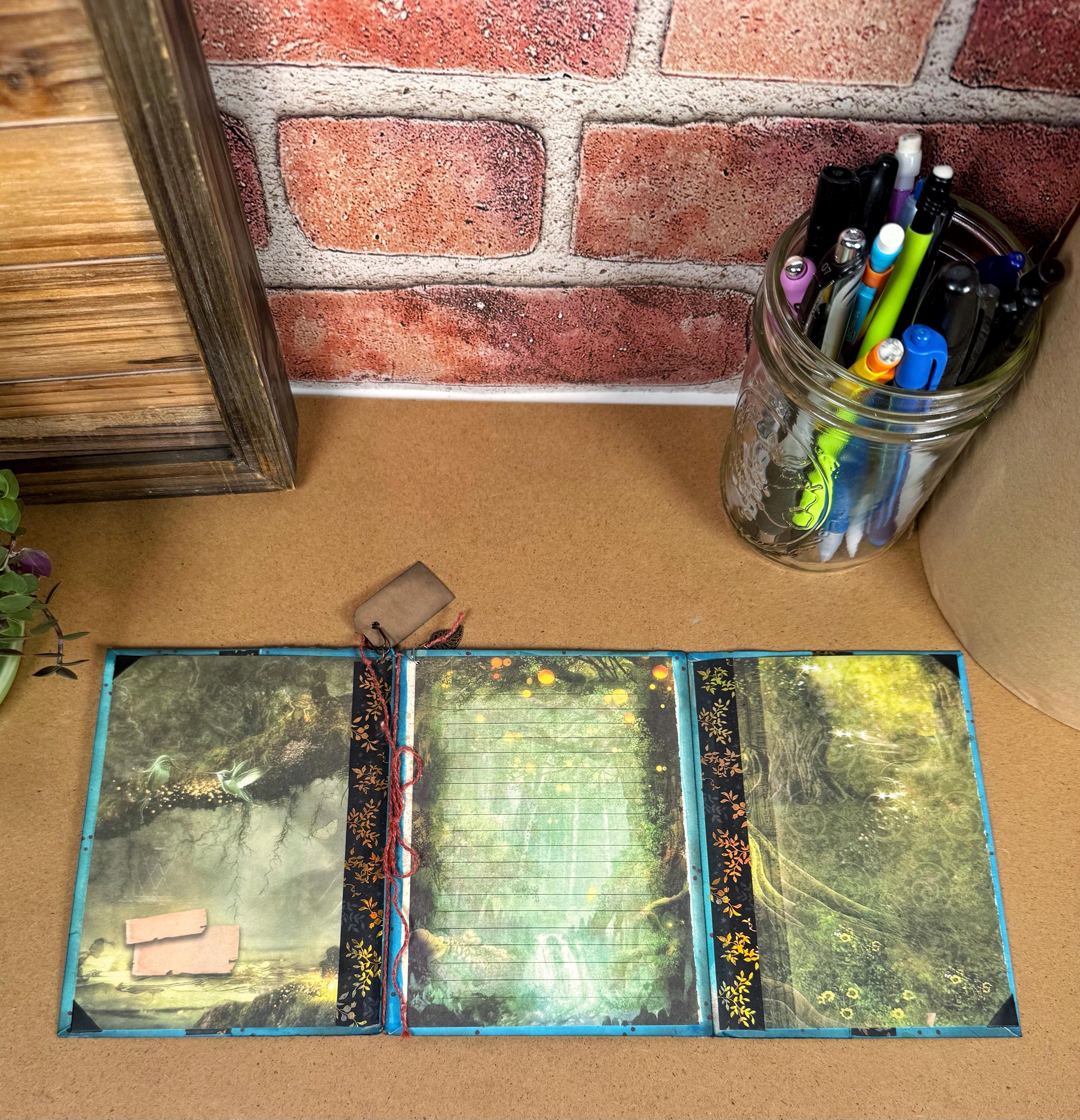 Enchanted Forest Junk Journal Folio: Upcycled Ephemera Pocket Folio - Etsy
