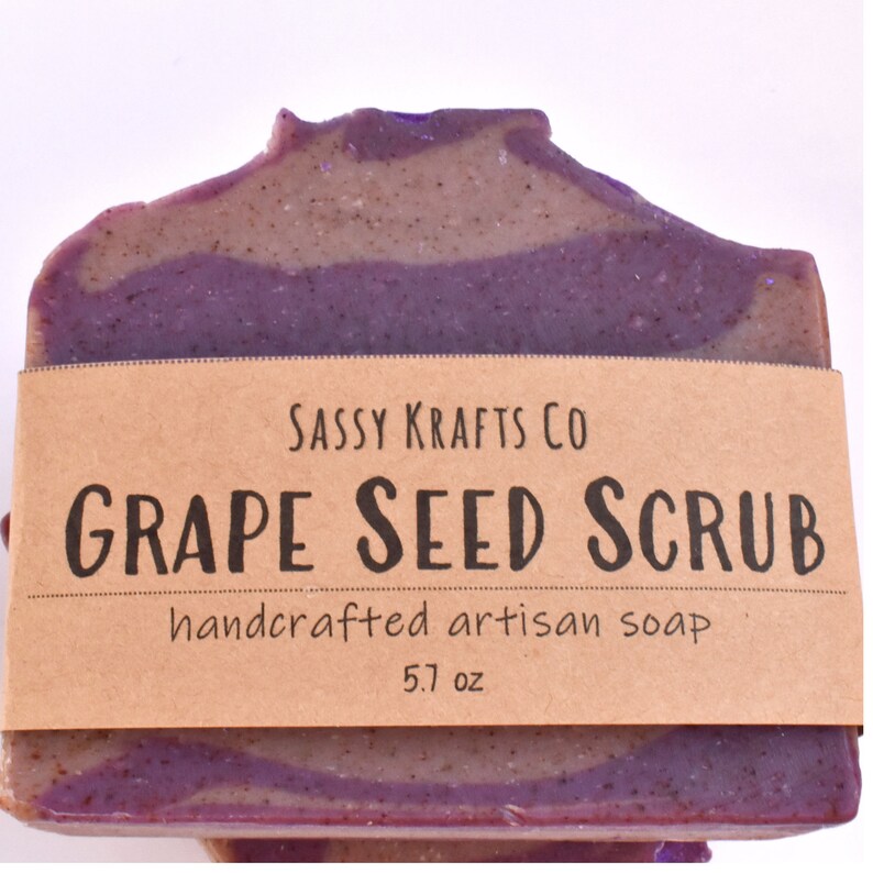 Grape Scrub Soap With Crushed Grape Seeds for Exfoliating Soap Etsy