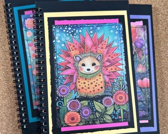 Caderno Ouriço: Caderno feito à mão com bolsos