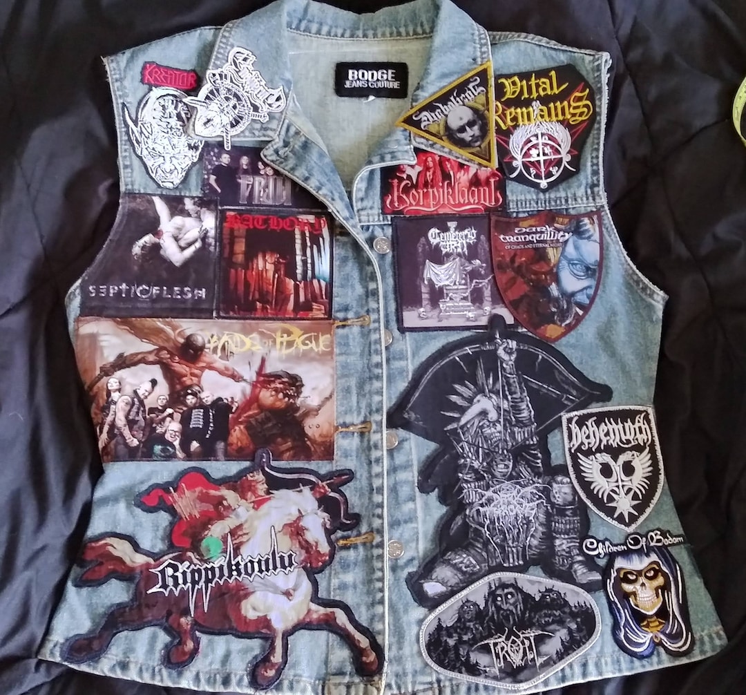 Metal Band Battle Vest Etsy