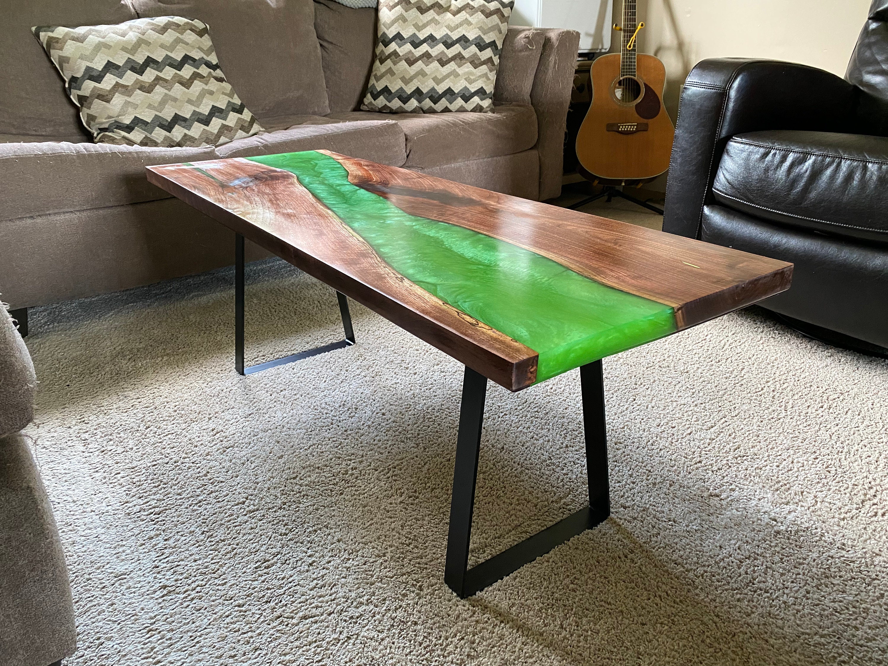 Epoxy river coffee table Etsy
