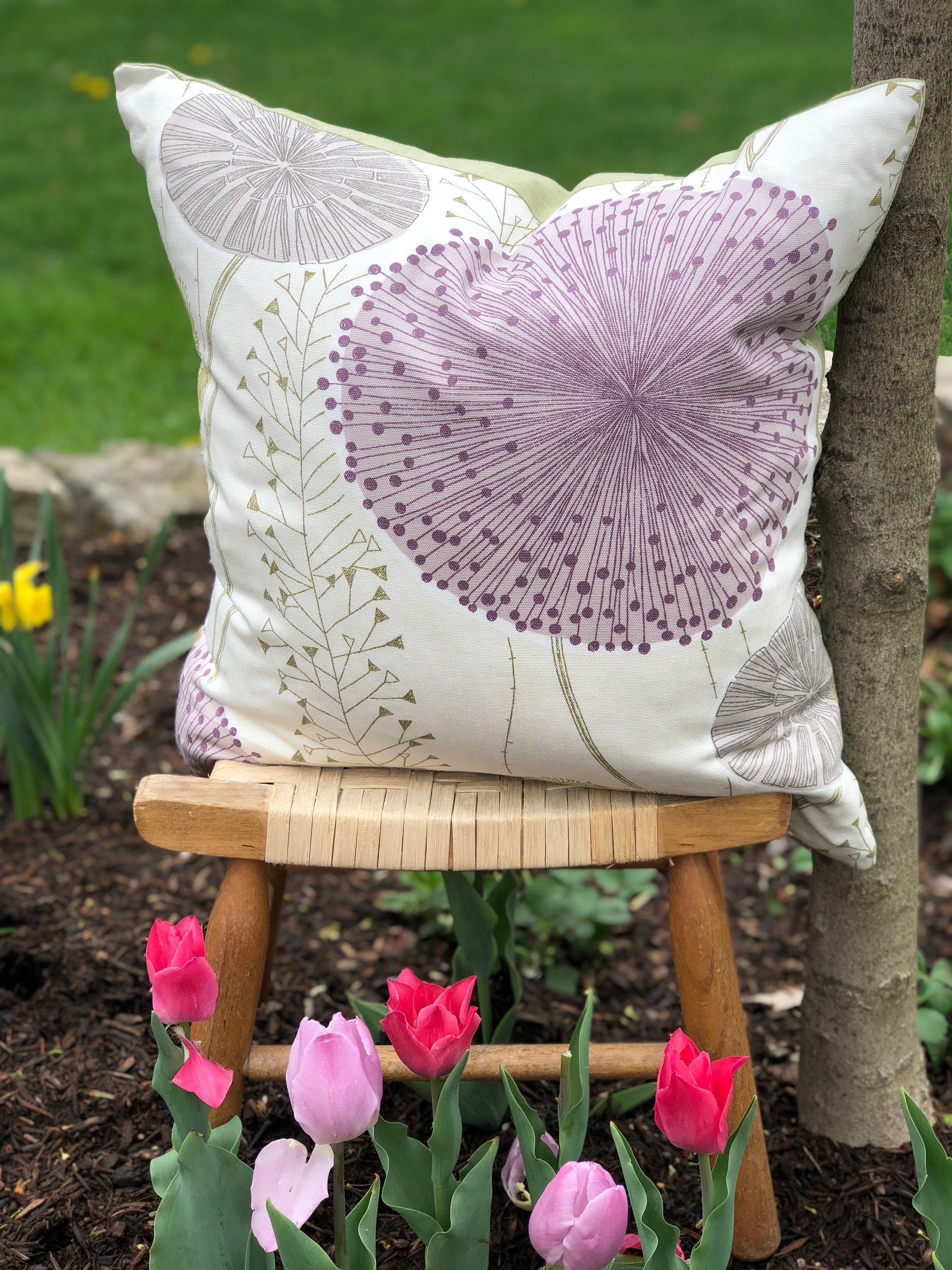 English Gardenia Fabric by Harlequin~Modern Floral Pillow Cover~Fabric Printed in the UK~Designer Cushion Cover~Ready to Ship