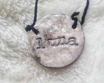 Luna Moon Handmade Clay Necklace Pendant