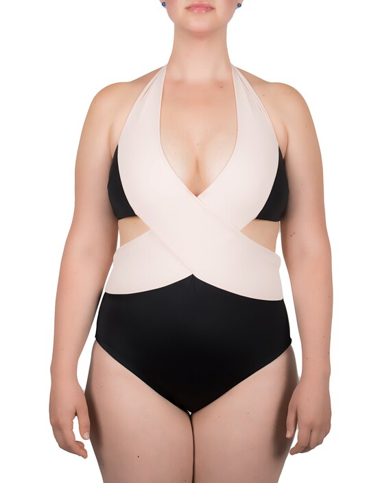 blush pink one piece swimsuit