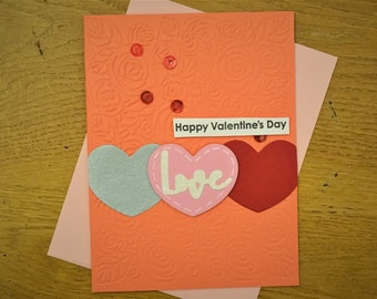 Handmade Valentines Greeting Card