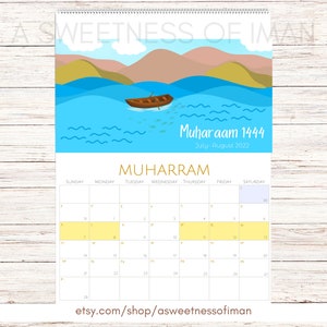 Islamic Hijri Calendar for Kids with Gregorian Dates