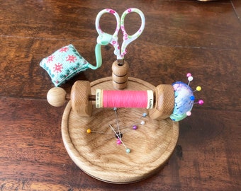 Spool Holder, Magnetic Tray, Pin Cushion , Scissor Holder, Sewing, Work Station, Mothers Day,