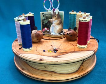 Mending Mouseys - Sewing Workstation with Spool Holder, Scissor holder and Magnetic  Pin Tray