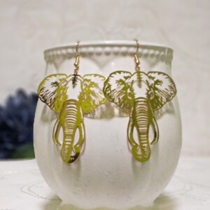 Elephant Earrings Elephant Jewelry Hoop Earrings Gold Hoop