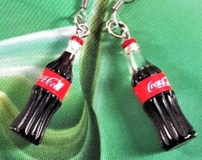 Coca Cola Earrings, Coca Cola Jewelry, Fun Earrings, Cute Gifts for Her