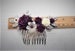 Purple Plum/Eggplant color wedding hair comb, bridal hair comb, wedding accessory, hair comb, wedding comb, bridal comb, purple hair comb 