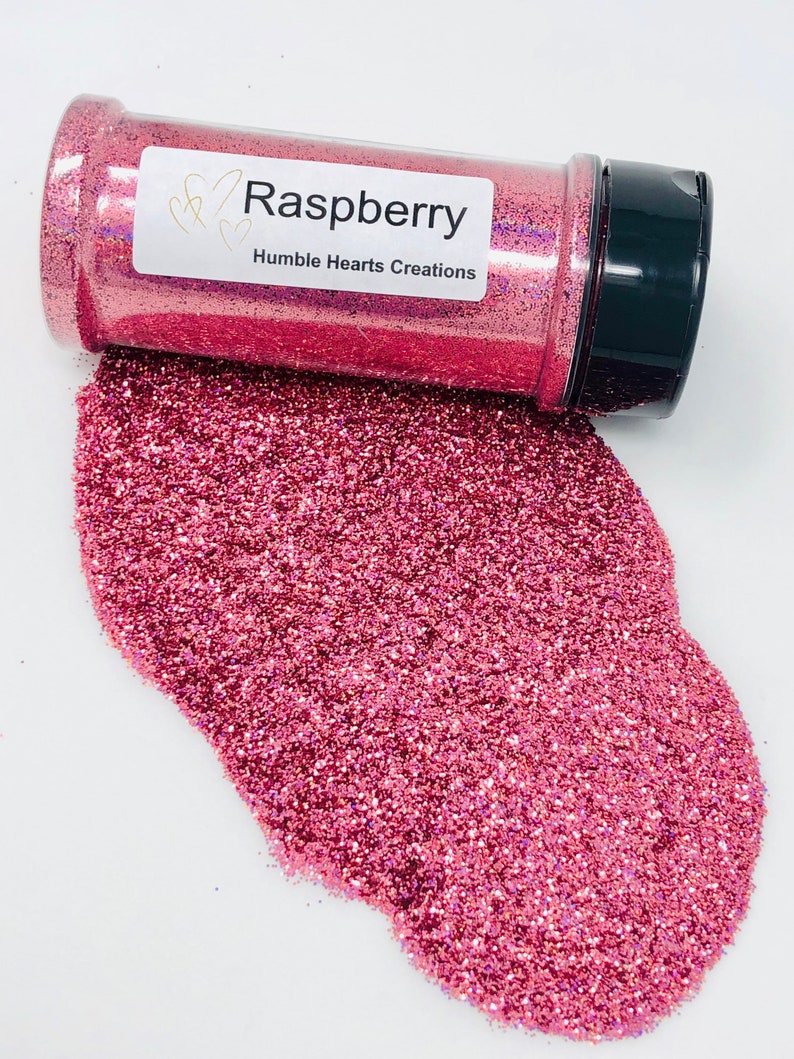 Polyester Glitter Pink Raspberry Holographic 2 oz