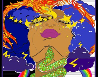 Adult Coloring Page PdfPhoenix Celisse An Enlightened Scorpio's Journey : Adult Art and Doodles by Aneix ( Adult Coloring Page)