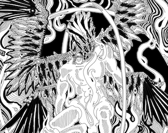 Adult Coloring Page PdfSolomon Circle of Ezekiel Rings : Adult Art and Doodles by Aneix Printable Coloring Page