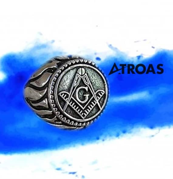 Mason Ring, Silver Masonic Ring, Master Mason Jewe