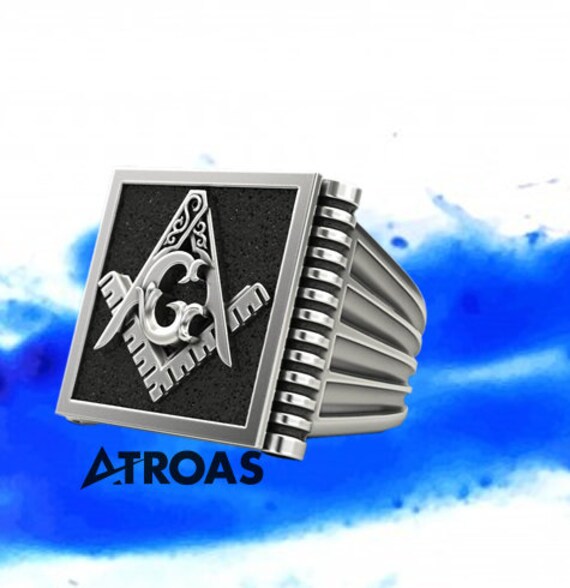 Mason Ring, Silver Masonic Ring, Master Mason Jewe