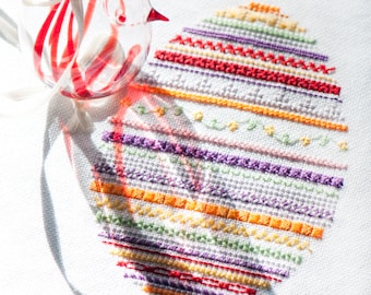 Easter Egg Folk Embroidery Digital Pattern (PDF)