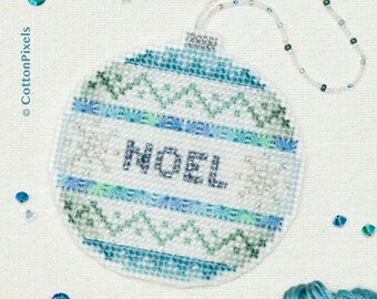 Noel Ball Christmas Tree Decoration Cross Stitch Pattern (PDF)