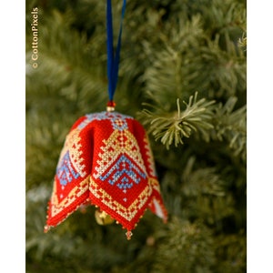 Christmas Bell 3D Festive Decoration Cross Stitch Digital Pattern (PDF)