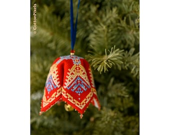 Christmas Bell 3D Festive Decoration Cross Stitch Digital Pattern (PDF)