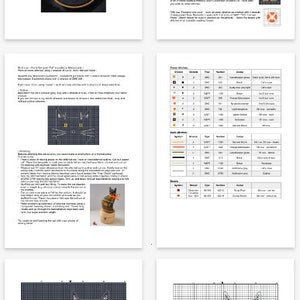 Patrón digital de punto de cruz con decoración de Halloween 3D de gato otoñal PDF imagen 2