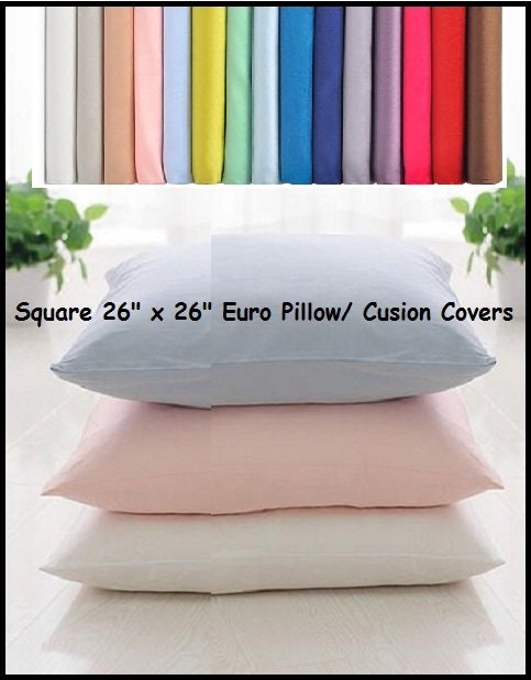 New Polycotton PERCALE Square Euro Continental PILLOW CASES 26 X 26 Pair Etsy