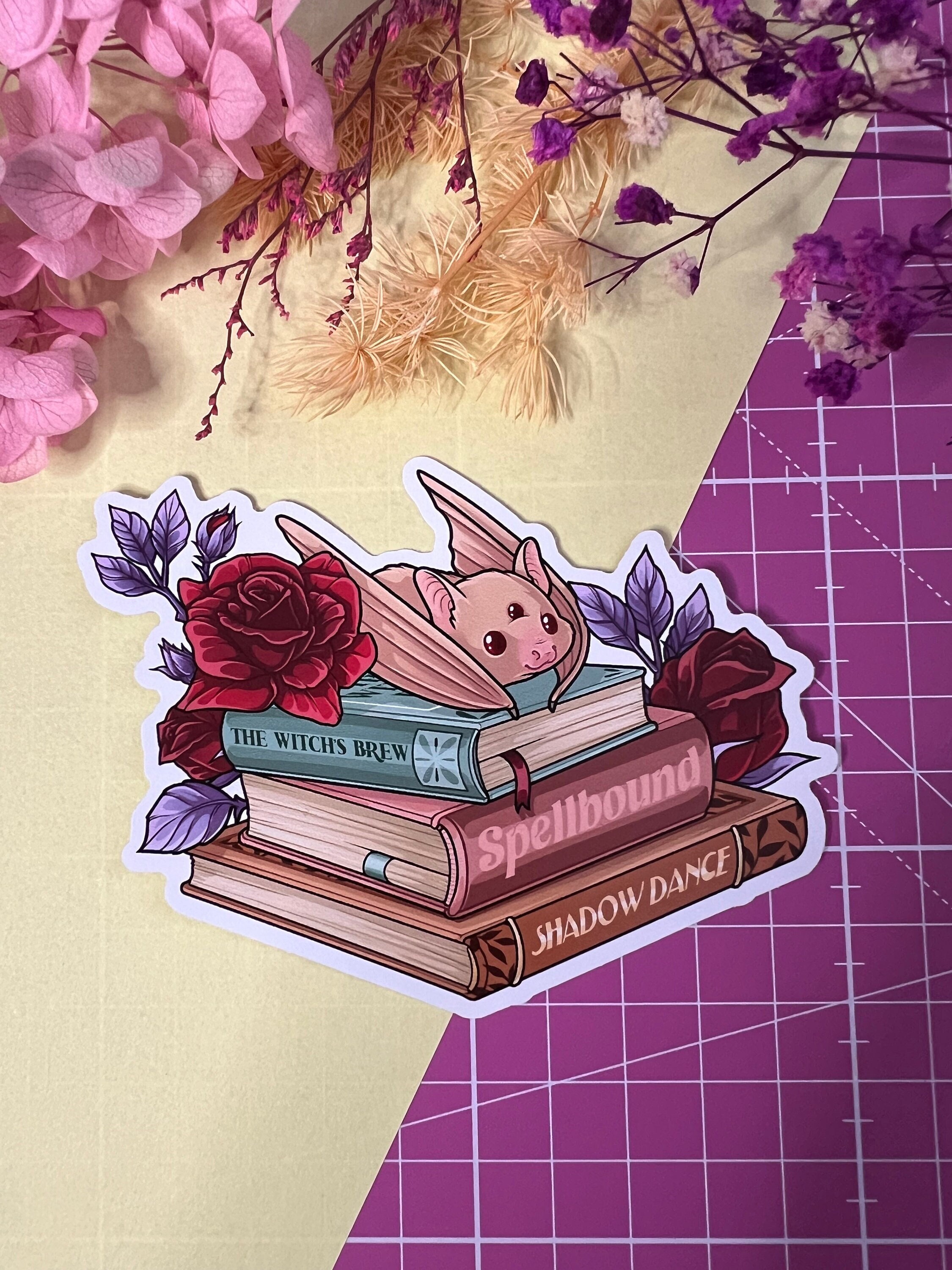 Vampire Bat Sticker, Kawaii Sticker, Sticker for Reader, Laptop Sticker ...