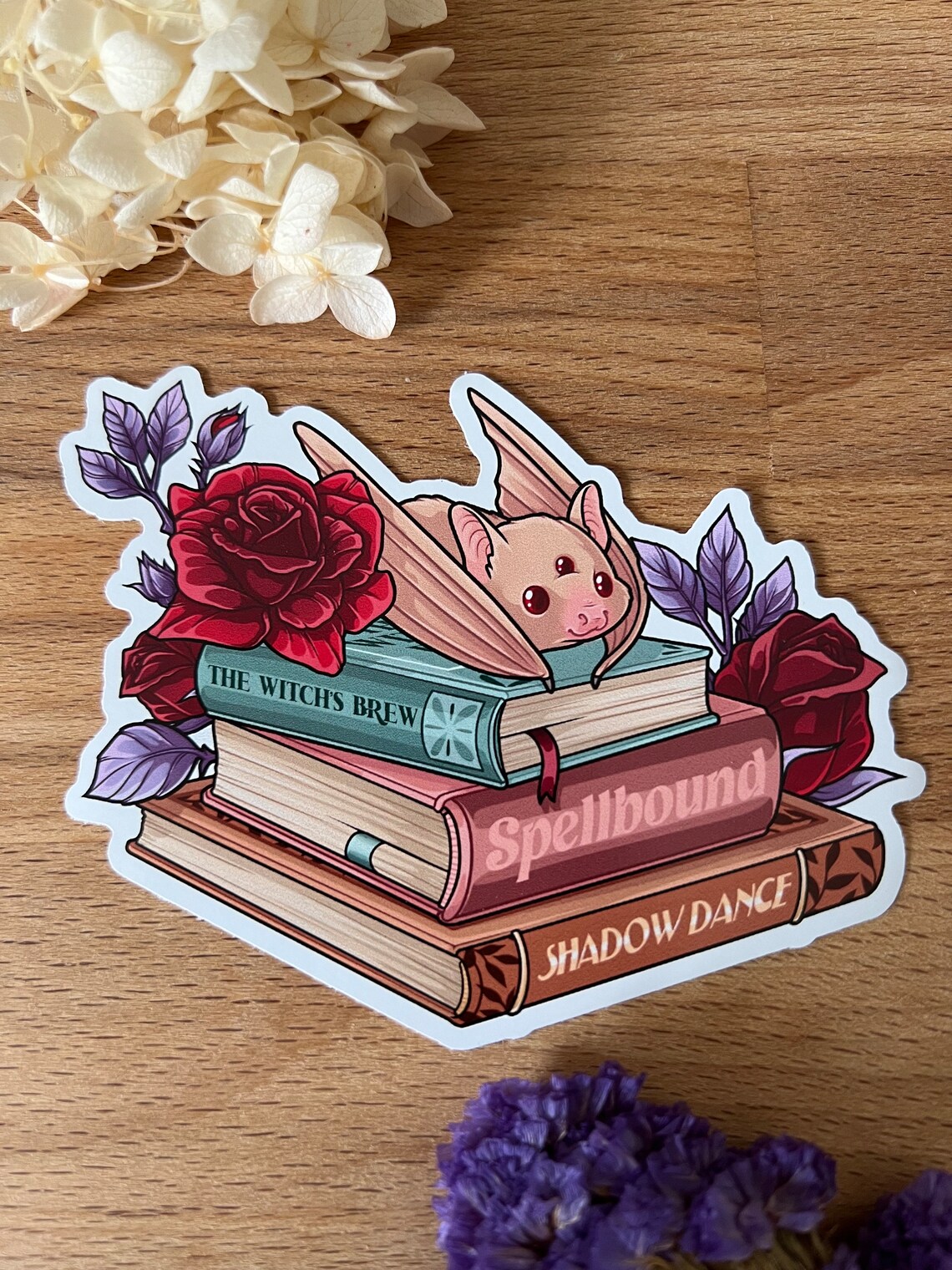 Vampire Bat Sticker, Kawaii Sticker, Sticker for Reader, Laptop Sticker ...