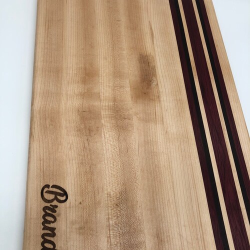 Personalized Maple and Purple Heart Cutting factory Board