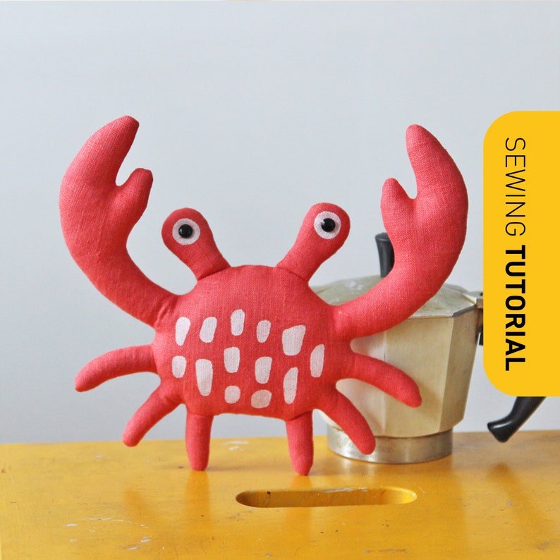 Plush pattern crab toy Sewing tutorial Stuffed toy pdf | Etsy