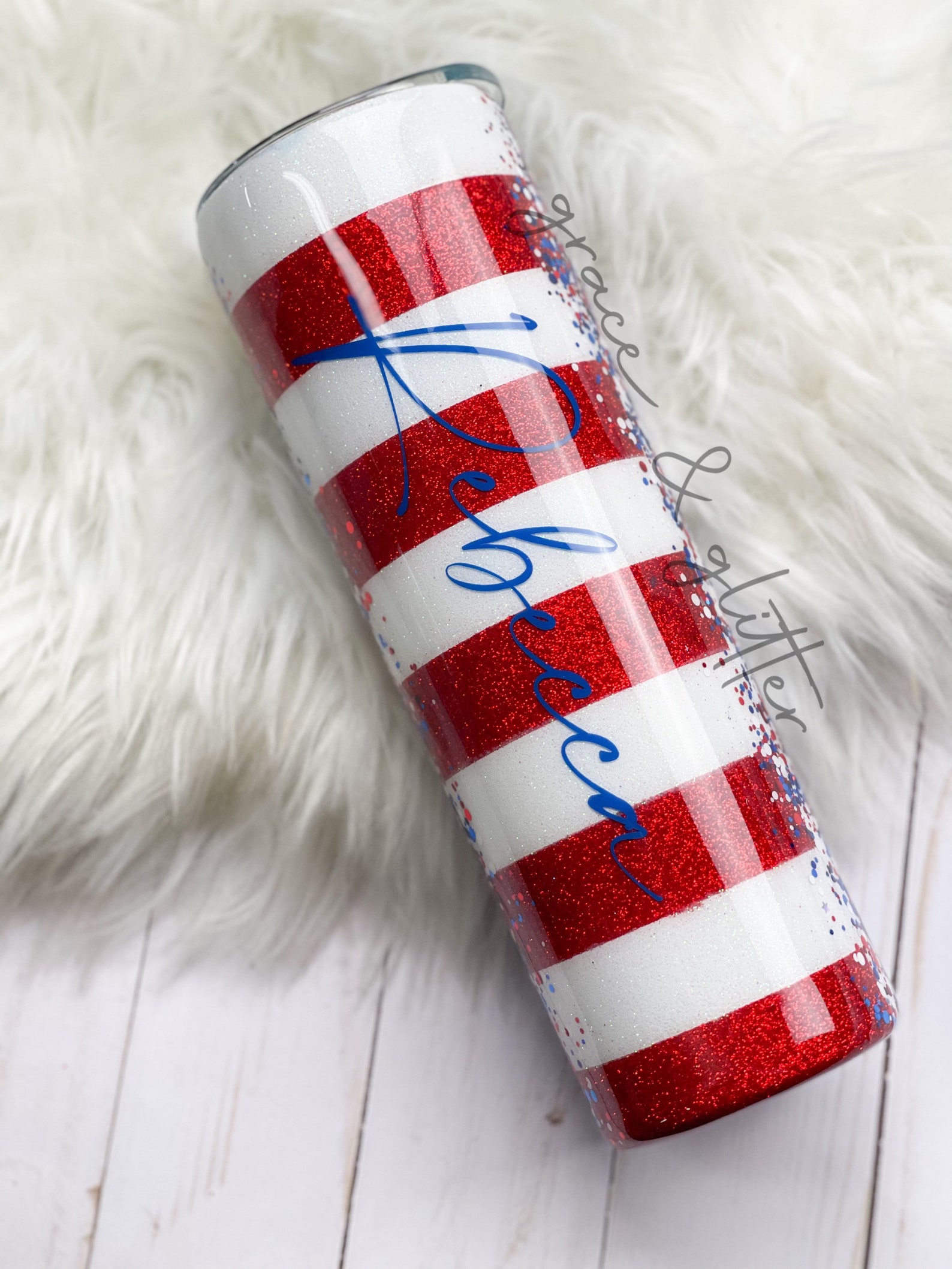 Patriotic Tumbler USA Tumbler American Flag Tumbler Red Etsy