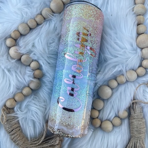 Faith Over Fear Tumbler | Faith Tumbler | Beach Tumbler | Sunset Tumbler | Christian Tumbler | Glittered Beach Tumbler | Gift for Her