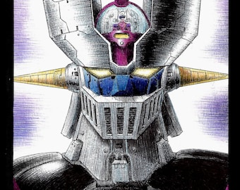 Mazinger Z Infinity. Drawing made with pens.
